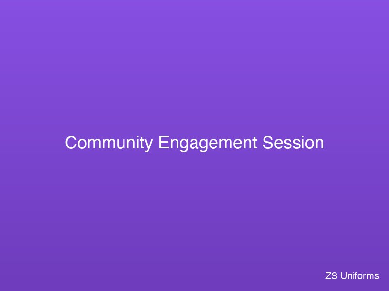 Community engagement session