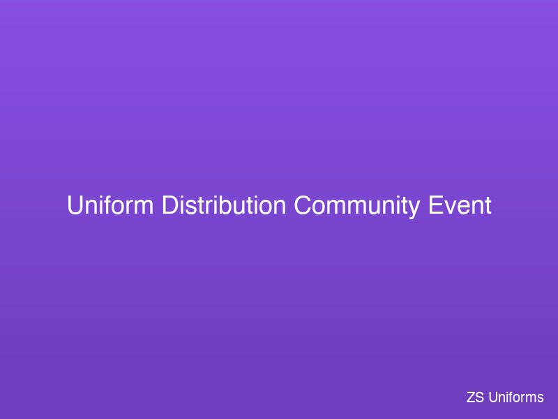 Uniform distribution event